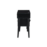39" Retro Bohemian Style Wooden Makeup Vanity Set with Charging Plug&USB Port and Stool, Dressing N733P180011B