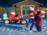 6ft 18W 7 LED Lights Santa Claus Rides Motorcycle Garden Santa Claus Decoration 25338856