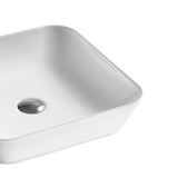 DAX Ceramic Square Bathroom Vessel Basin White Matt B2702P227024