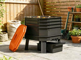 Orange 4-Tray Worm Composter Bin 7.4 Gal Odor-Free, Leak-Proof Indoor & Outdoor Food Waste 97306231
