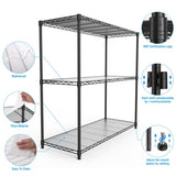 3 Tier Wire Shelving Unit, 1050 LBS NSF Height Adjustable Metal Garage Shelves, Heavy Duty W155091053