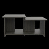 ZNTS Linlock 1-Shelf Coffee Table Black Wengue B06280508