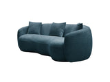 Modern Curved Sofa, Boucle Fabric Couch for Bedroom, Office, Apartment Blue W876102840