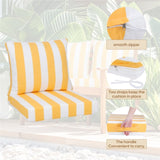 24x24 Inch Outdoor Deep Seat Cushion Set - Waterproof Fade-Resistant Patio Furniture Cushions with W419P290488