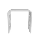 DAX Solid Surface Shower Stool - Matte White B2702P227040