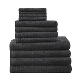 100% Cotton Quick Dry 12 Piece Bath Towel Set 12-Piece B035P294208