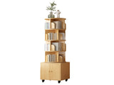 Rotating Bookshelf, 360 Degree Display 5 Tier Corner Bookshelf with Drawer for Small Space, Floor W2641P375499