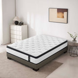 ZNTS Twin Size 12 Inch 7-Zoned Cool Memory Foam Individual Pocket Spring Hybrid Mattress W3017P232166