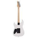 ZNTS Lightning Style Electric Guitar with Power Cord/Strap/Bag/Plectrums Black & White 11853824