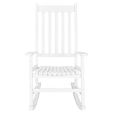 ZNTS 68.5*86*115CM Square Wooden Rocking Chair White 67747455