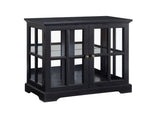 LED Curio Display Cabinet, Antique Display Cabinet with Adjustable Shelves, Retro Design Quality 02623610