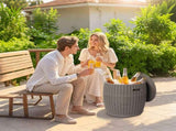 9.5 Gallon Cooler Side Table, Portable Ice Chest with Built-in Handle, Multifunctional Ice Cooler 03843302