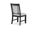 2pc Contemporary Dining Side Chair Upholstered Padded Seat Back Gray Finish Wooden Furniture Dining B011P146013