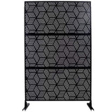 Outdoor & Indoor Privacy Metal Privacy 76" H48" W, Freestanding Decorative Privacy W465P193268