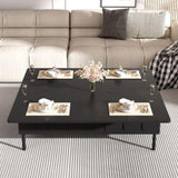 U-Can Lift-Top Coffee Table with 2 Drawers, Modern Space Saving Center Table with N724P292514B