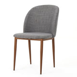 ZNTS Mid-Century Dining Chair Fabric Upholstered Chair , Light Gray 60808.00