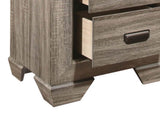 Natural Finish 1pc Nightstand Flat Cup Pulls Two Dovetail Drawers Wooden Bed Side Table Bedroom B01149471