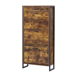 Shoe Cabinet with 3 Flip Drawers, Slim Freestanding Hidden Organizer with Drawer, metal handle W2948P245242