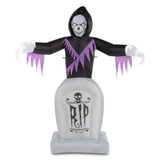 ZNTS 8ft Garden 3pcs LED String Lights Grim Reaper and Grave Inflatable Halloween Decoration 52188395