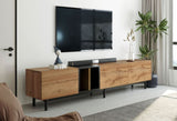 ZNTS Modern TV Stand for 80'' TV with 3 Doors, Media Console Table, Entertainment Center with Large WF302939AAP