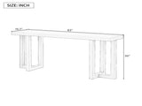 Geometric Design Console Table with Solid Pine Legs,Suitable for Entryway, Hallway, Living N711P289128D