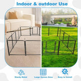 ZNTS 16 Panels Dog Playpen for outdoor,yard,camping,24"Height dog fence with 2 doors. 95314411