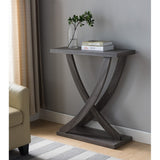 ZNTS Curved Design Entryway Console Table, Distressed Gray Console Table for Hallway B107131284