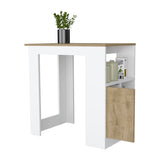 FM FURNITURE Arial Kitchen island in melamine with a door and open storage B128P148693