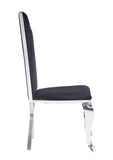 Black and Stainless Steel Side Chair with X-Shaped Back Leg B062P215490