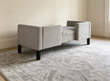 50"Ottoman with 2 Bolster Pillows & Wood Legs, Upholstered End of Bed Daybed Seating, Foot Rest W5325P426810