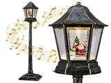 5.4 FT Christmas Street Lamp with Snowfall, Music & Warm Light, Detachable Lantern Head, Waterproof 35036998