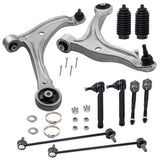 10pcs Front Lower Control Arms Sway Bar Tie Rods Kit Fit for Honda Odyssey 2005 - 2009 D601007, 98216380