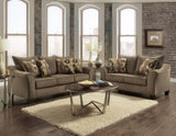 Camero Fabric Pillowback 2-Piece Living Room Set, Sofa and Loveseat, Brown T2574P195444