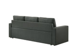 Burleigh 83.5"W Dark Gray Fabric Sleeper Sofa with Tufted Cushions B061P253492