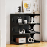 Multifunctional 4-Tier Black Book Shelf & Coffee Table for Living Room Bedroom Dining Room Study W1801137469