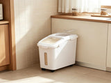 11.4 Gallon / 50L Airtight Storage Bin with Wheels & Scoop, Large Capacity Container for Rice, 73780924