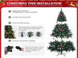 7 FT Snow Tipped Artificial Christmas Tree with DIY 150 Warm Lights, Remote Control, 1100 Branch 59563323