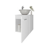 FM FURNITURE Pirtleville Bathroom Vanity with Integrated Sink, White B128P293879