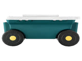 Rolling Garden Cart with Seat, 2-in-1 Storage Stool, 275 lbs Capacity, Large Wheels, for Yard 79108160