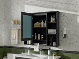 3-in-1 Bathroom Mirror Cabinet, 41-inch Wall Mounted Medicine Cabinet with Adjustable Shelf & Soft N710P358613B