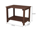 Rectangular Wood Side Table Light Brown 17586592