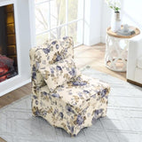 Flannel single dining chair with soft seat cushion and backrest, no armrests, matching pillow can be W487P221666