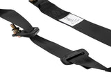 2pcs Seat Belt 3 Point Universal Retractable Safety Belt Black 49961010