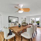 23 Inch Mini Led Ceiling Fan With 3 Color Dimmable 3 ABS Blades Remote Control DC Motor For Bedroom W934P264720