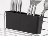 2 Tier Slim-sized Dish Rack with Drain Spout, Black 35544103