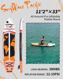 Inflatable Stand Up Paddle Board 11'x34"x6" With Accessories W1440P192393