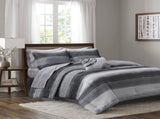 9-Piece Queen 9 Piece Comforter Set with Cotton Bed Sheets,Black B035P408251
