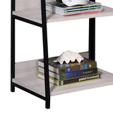 Natural and Black 5-tier Ladder Bookshelf B062P189124