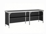 Extra Long Folding Portable Bar Table 77.95" x 15.16" x 34.65", Tradeshow Podium Table with Carrying 32199662