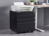 3-Drawer Mobile Filing Cabinet with Lock, Office Storage Filing Cabinet 22606816
